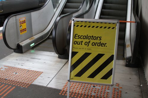 Now the escalator at North Melbourne station platform 6 has died