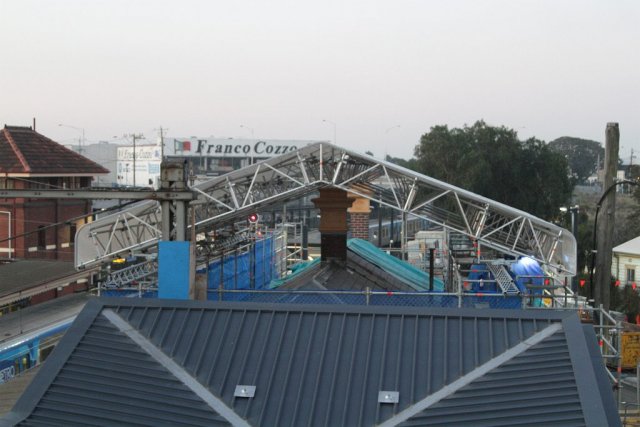 Restoration works underway to the station building on platform 6