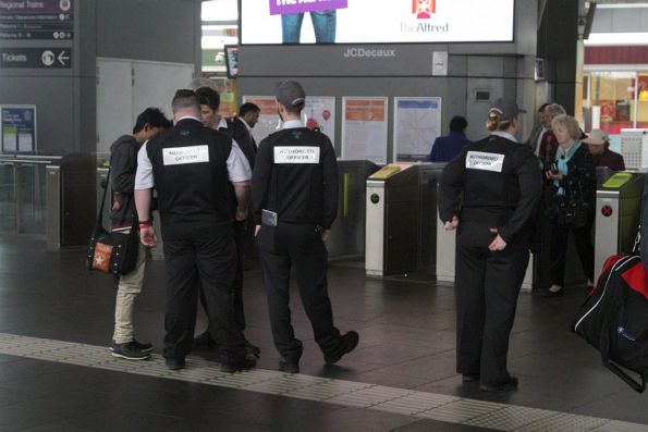 Authorised Officers in their new military-style vests