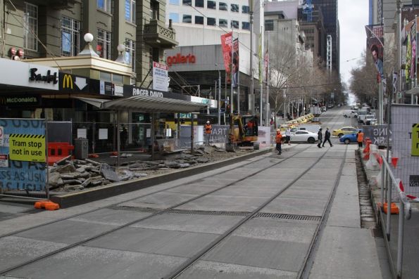 Platform stop resurfacing works at Bourke and Elizabeth Streets