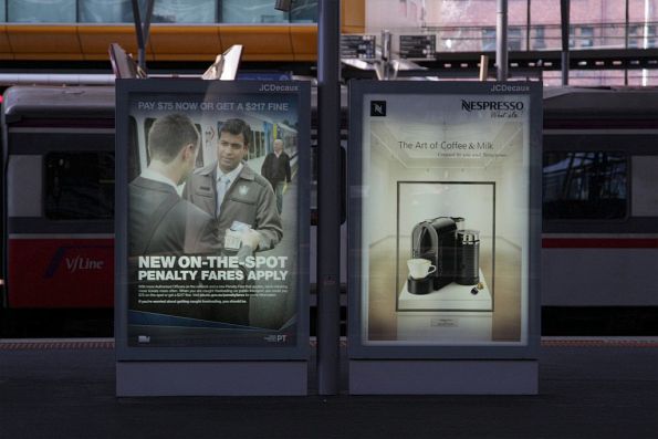 More PTV advertising at Southern Cross Station for the new on-the-spot 'Penalty Fares' regime