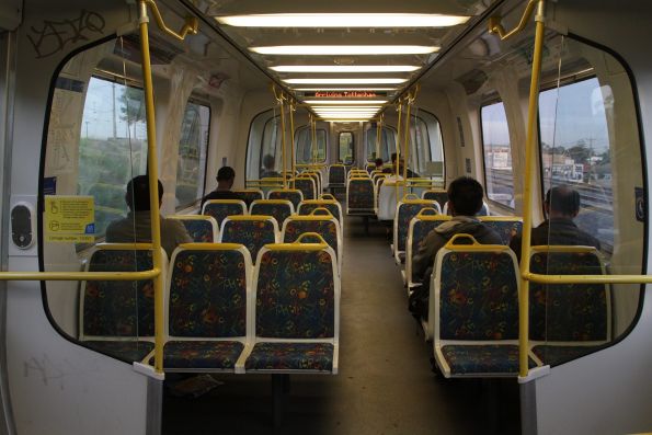 Onboard an almost empty EDI Comeng train