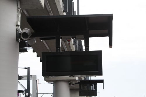 V/Line PIDS on Sunshine platform 3, yet to be switched on