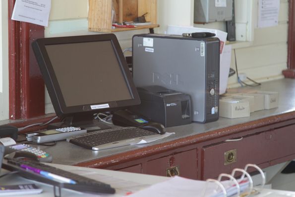 Myki Ticket Office Terminal (TOT) in the booking office at Riddells Creek