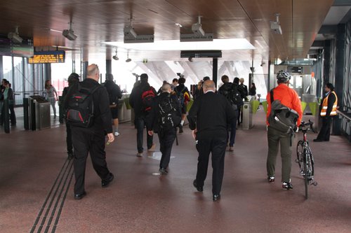 Now a set of ticket gates at Footscray for V/Line passengers changing to City Loop services