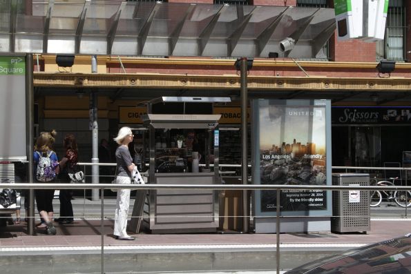 Coffee stall taking up precious platform stop space at Flinders and Swanston Street