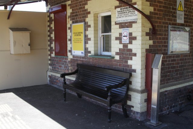 Unused myki FPD stand in place beside the booking office