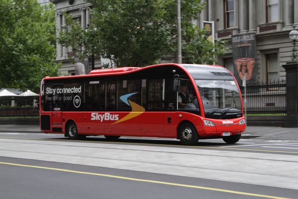 SkyBus hotel shuttle #36 rego 7109AO - this weird looking thing is a British-built Optare Solo