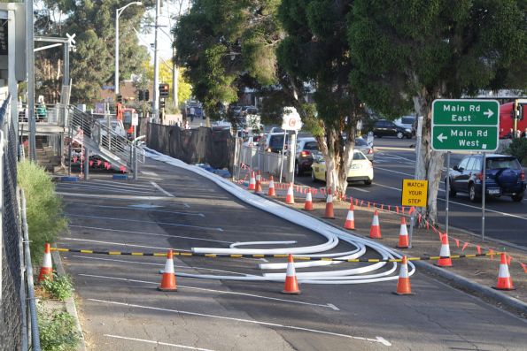 Signalling cable relocation works in preparation for the Main Road grade separation works at St Albans