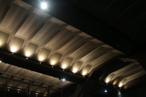 Ceiling lights at the north end of platform 13 and 14 still working