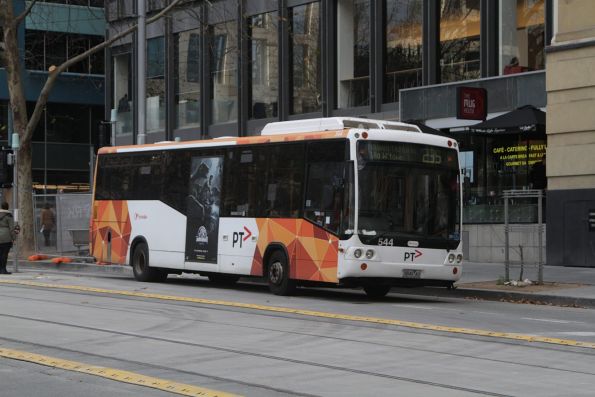 Transdev bus #544 rego 5840AO on a route 235 service along Collins Street