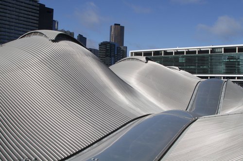 View of the Southern Cross Station roof from 664 Collins Street