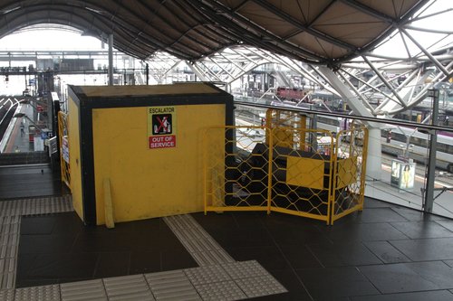 Escalator under repair at Southern Cross platform 9 and 10