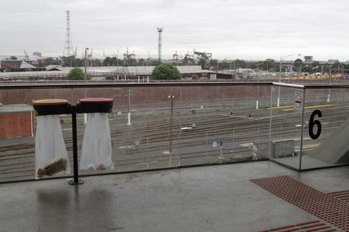 Glass balustrade finally repaired at North Melbourne station