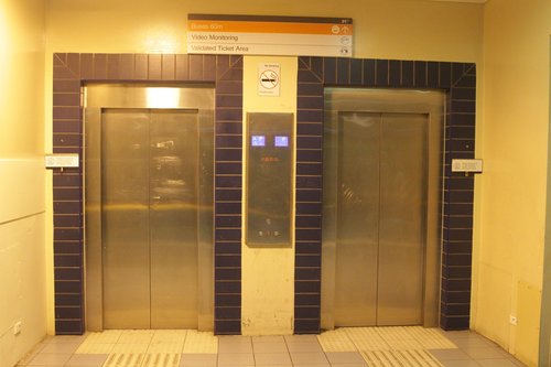 Pair of lifts link platform and concourse at Boronia station