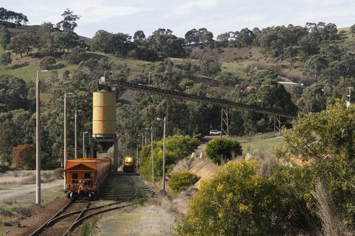 X31 running around the empty train at Kilmore East