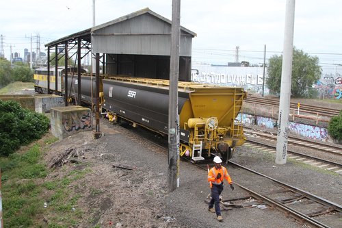 S317 shunting grain wagons at Kensington