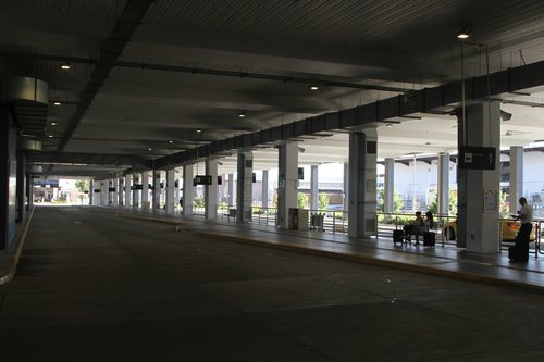 Down in the dungeon at the Melbourne Airport terminal 4 transport hub