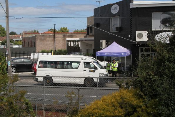 Ventura minibus #1114 at Oakleigh, on the Hughesdale station shuttle service