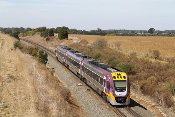 VLocity VL11 back on the move at Bungaree Loop East with an up Ballarat service 