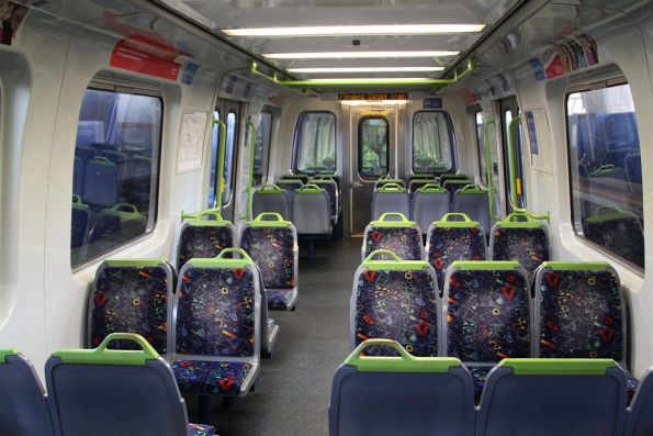 Onboard the 'M' car of an Alstom Comeng train