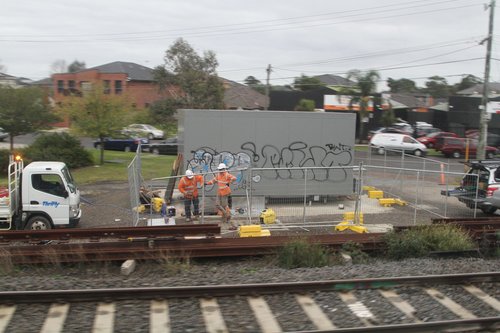 New signal equipment room at the down end of Dandenong station