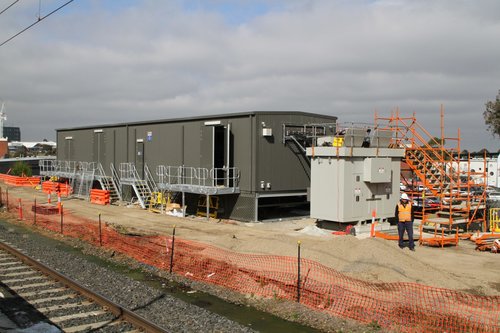 New traction power substation taking shape at Berwick station