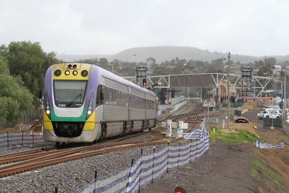 VLocity VL41 departs Bacchus Marsh on the up