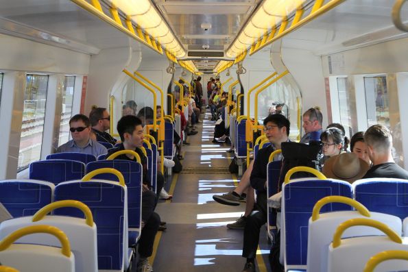 Onboard an A-City train on the Seaford line