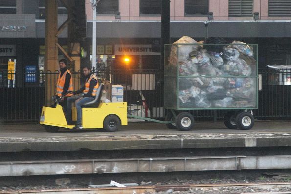 Transporting another load of rubbish down to the Milk Dock