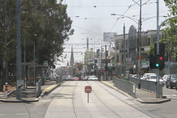 Platform tram stop at Sydney and Brunswick Road