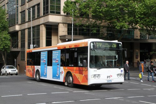 Transdev bus #369 0369AO heads east on route 216 at Lonsdale and William Street