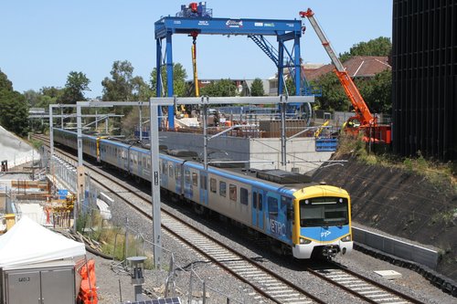 Siemens 732M arrives into South Yarra on an up Sandringham service