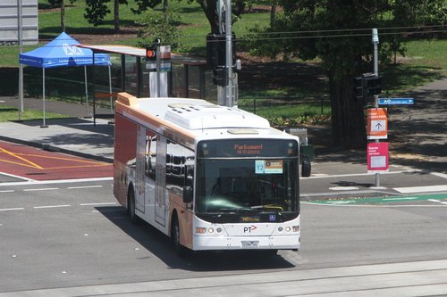 Ventura bus #1034 5396AO departs Richmond on an all stations run from Caulfield