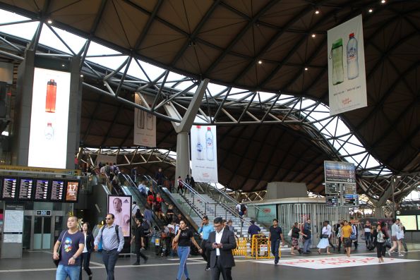 Greenwashing campaign for 'Cool Ridge' bottled water at Southern Cross Station