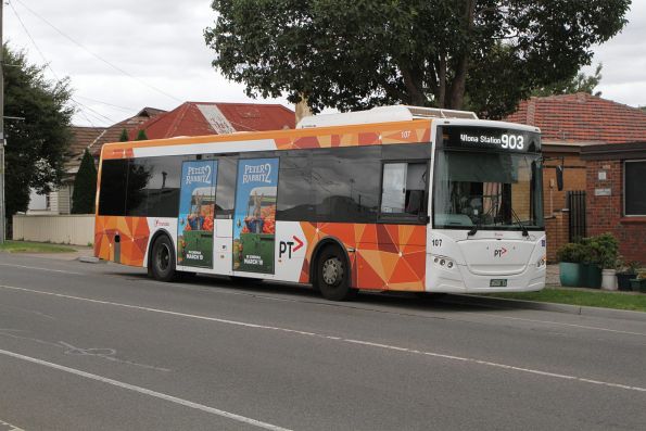 Transdev bus #107 BS00SY on route 903 along Hampshire Road, Sunshine