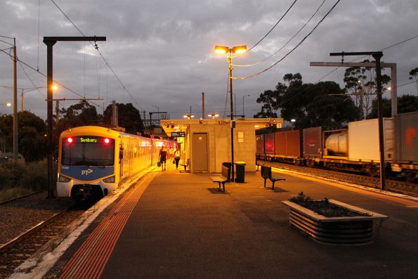 Siemens 763M departs Albion on a down Sunbury service