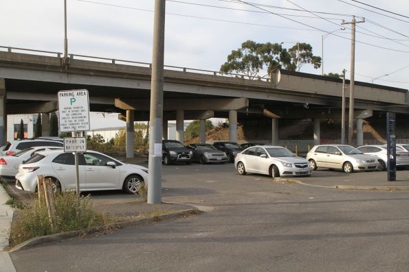 Car park on the western side of Albion station