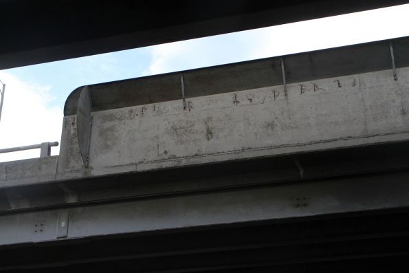 Cracking concrete parapets on the Ballarat Road bridge at Albion