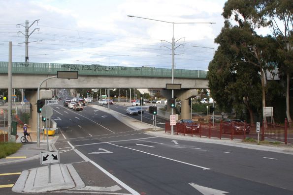 Completed bridge over Toorak Road