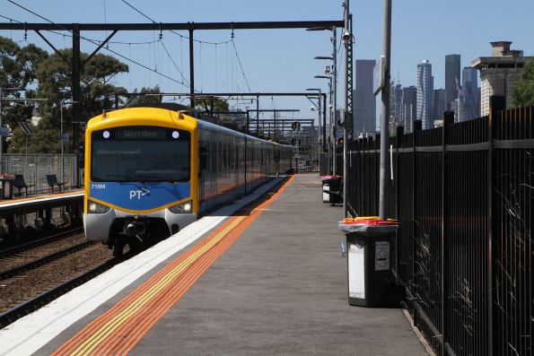 Siemens 718M passes through South Kensington in a down Werribee service