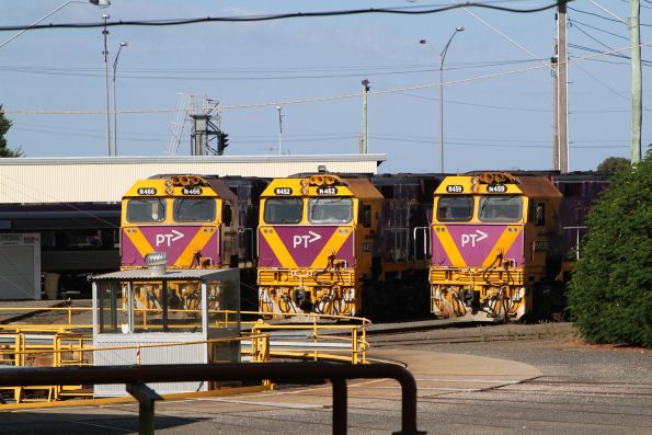 N466, N452 and N459 stabled for the weekend at Geelong 