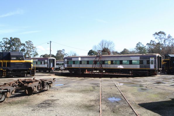 Carriage BN7 goes for a spin on the turntable at Seymour