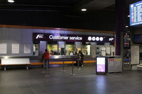 V/Line ticket office beneath the Bourke Street Bridge at Southern Cross Station