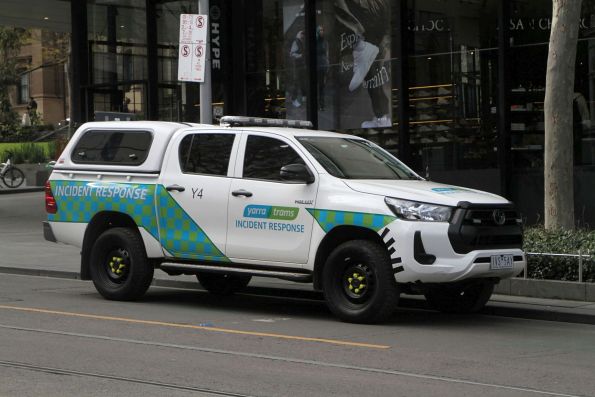 Yarra Trams incident response SUV waiting at Swanston and Little Lonsdale Street