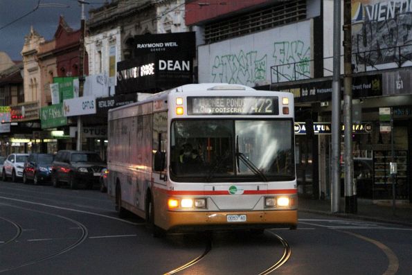 Transit Systems bus #154 0053AO on route 472 at Nicholson and Hopkins Street, Footscray