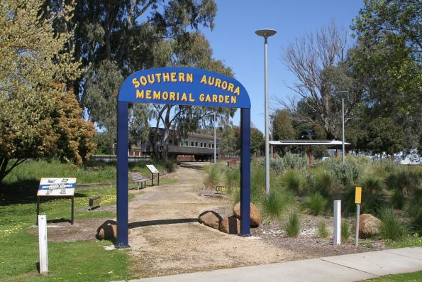 Entrance to the Southern Aurora Memorial Garden at Violet Town