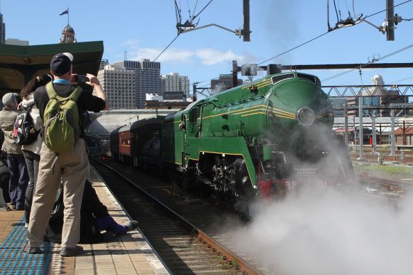 3801 departs Sydney Central on another Transport Heritage Expo shuttle to Hurstville