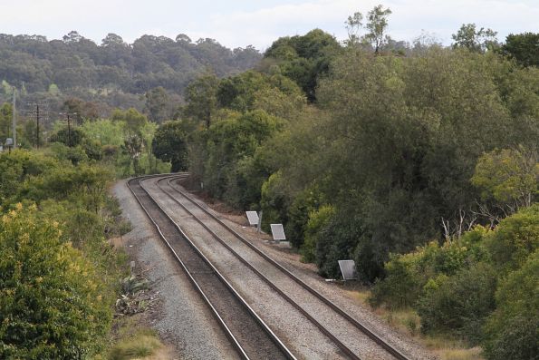 Solar powered land subsidence monitoring equipment along the tracks at the down end of Picton