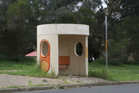 Concrete 'bunker' bus shelter on Clancy Street, Evatt